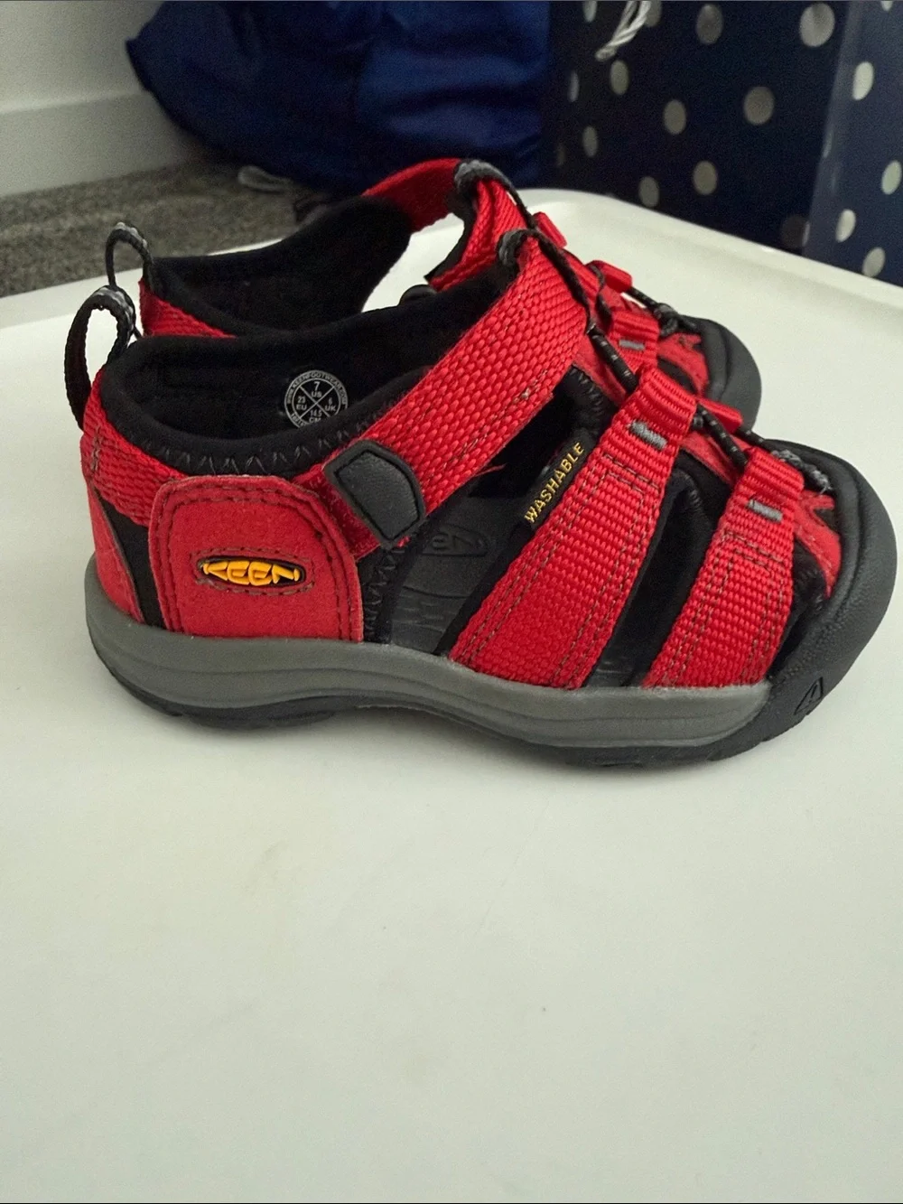 Keen Kids Red and Black Closed-Toe Sport Sandals